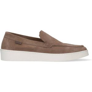 Manfield Suède Loafers Taupe