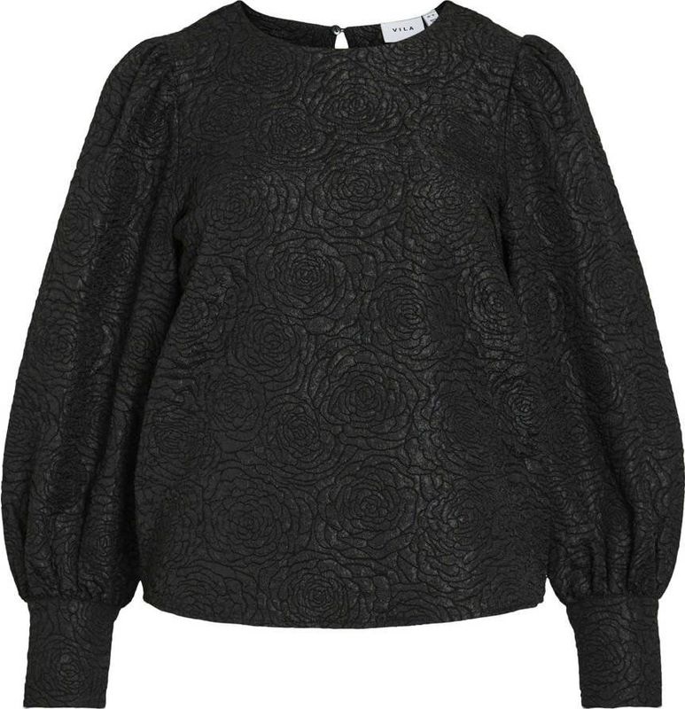 VILA - Top - Zwart - Lange Mouwen - Polyester