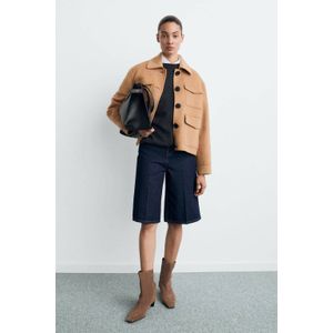 Mango wollen jack bruin