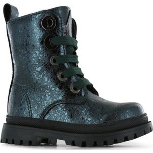 Shoesme leren veterboots donkergroen