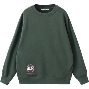 Mango Kids - Sweater - Groen - Met Backprint