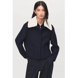 MANGO - Tussenjas - Ecru/Navy - Mus