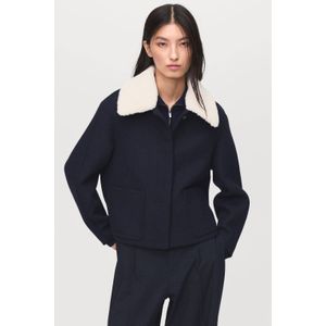 MANGO - Tussenjas - Ecru/Navy - Mus