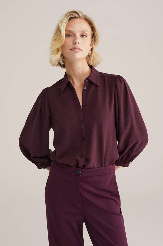 WE Fashion blouse donkerrood