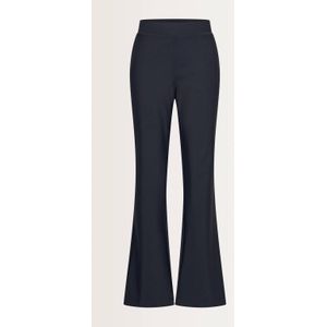 Claudia Sträter travelstof flared high waist flared broek donkerblauw