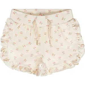 Dirkje casual short Shorts met all over print wit/lichtroze