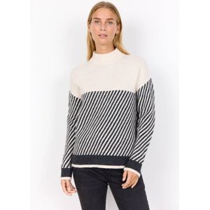 Soyaconcept - Gebreide Trui - Ecru - Streeppatroon