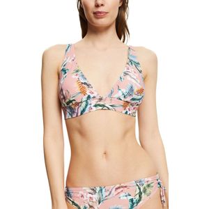 ESPRIT Women Beach voorgevormde gebloemde bikinitop zalmroze