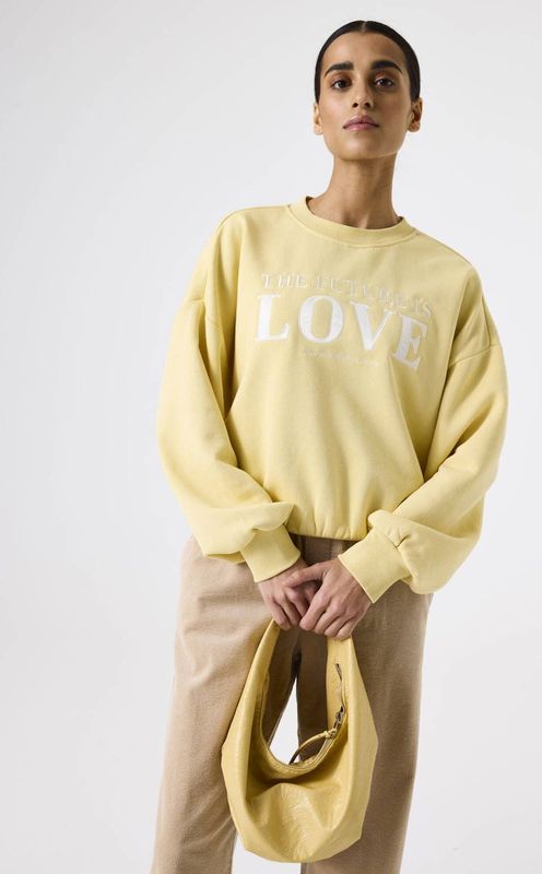 Garcia - Sweater - Met Tekstprint - Ronde Halslijn - Lange Mouwen - Relaxed Fit