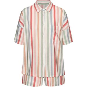 Lascana - Shortama - Multicolour Gestreept - 2-delig
