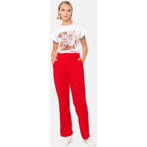 LOLALIZA high waist straight fit broek red lollipop