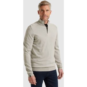 Vanguard Heren trui met rits grijs (Maat: S) - Effen - Halslijn: Opstaande kraag met rits,