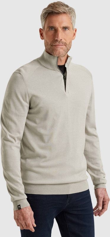 Vanguard Heren trui met rits grijs (Maat: S) - Effen - Halslijn: Opstaande kraag met rits,