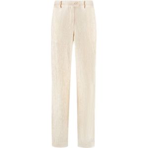AMAYA Amsterdam straight regular waist broek ecru