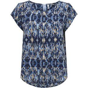 ONLY top met all over print blauw/multi