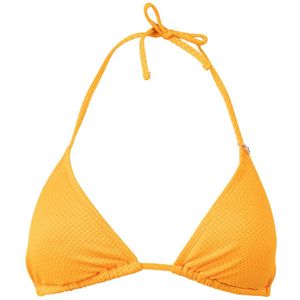 Brunotti voorgevormde triangel bikinitop Novalee-STR met textuur oranje