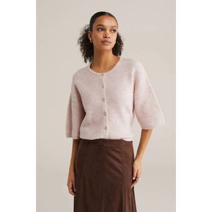 WE Fashion gebreid vest lichtroze