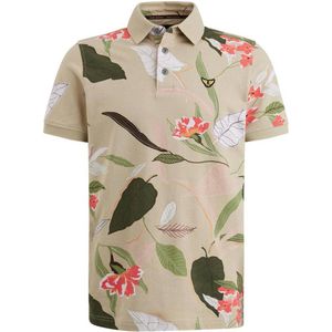 PME Legend polo met all over print beige