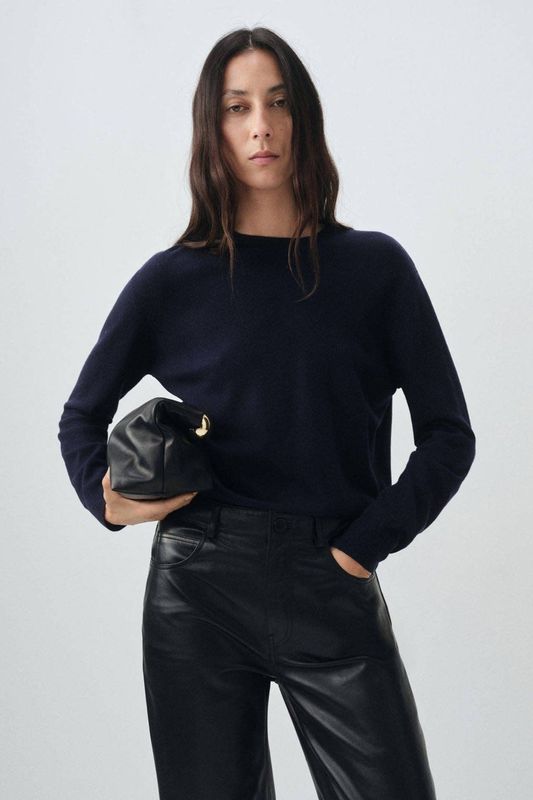 MANGO - Serrano - Trui - Marine - Losse Pasvorm - Lange Mouw