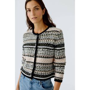 OUI gebreid vest met wol kaki gehaakt