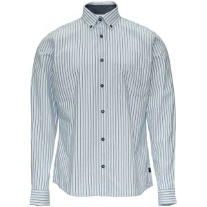 s.Oliver gestreept slim fit overhemd blauw