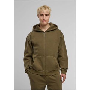 Urban Classics - Vintage Heavy Vest - Groen - Met Capuchon