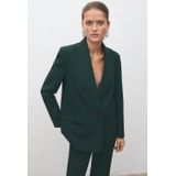 Mango regular blazer donkergroen