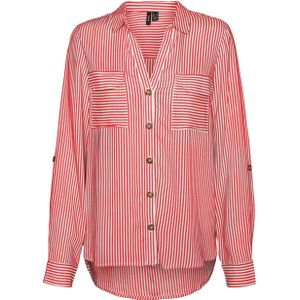 VERO MODA gestreepte blouse VMBUMPY rood/wit