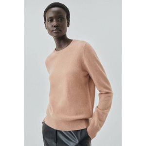 Mango pullover met wol lichtbruin