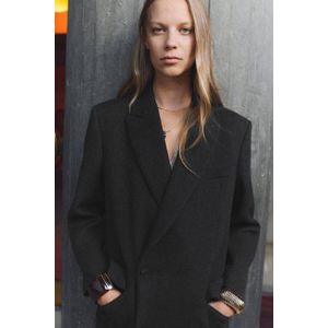 Mango manteljas antraciet