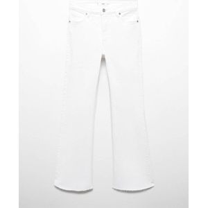 Mango cropped high waist flared jeans wit