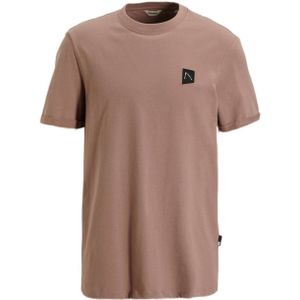 CHASIN' regular fit T-shirt Brody met logo donkerroze
