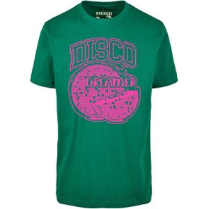 Pinned by K Curve T-shirt met printopdruk groen/roze