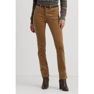 Lauren Ralph Lauren corduroy loose fit broek camel