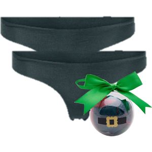 ONLY giftbox string ONLCHLOE (set van 2) in kerstbal donkergroen