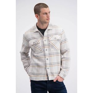 GABBIANO geruit overshirt ecru