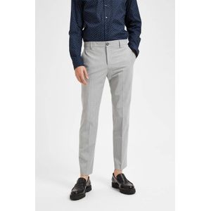 SELECTED HOMME slim fit pantalon SLHLIAM van polyester light grey melange