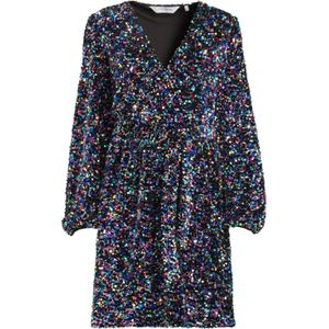 Anytime overslag jurk met pailletten multi