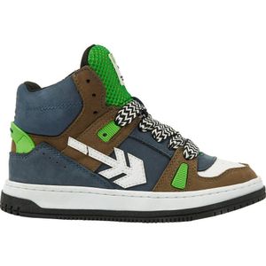 Vingino leren sneakers groen/blauw