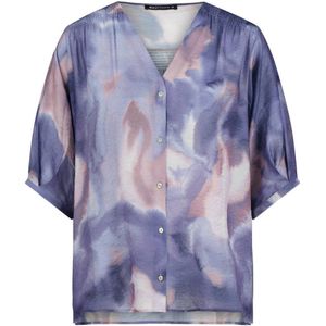 Expresso geweven blouse met grafische print paars