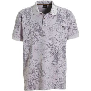Twinlife regular fit polo met all over print thistle