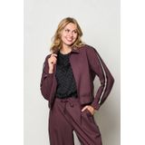 &Co Woman - FIENE - Casual Broek - Donkerpaars - Hoge Taille