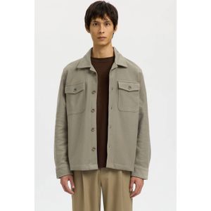 SELECTED HOMME overshirt grijsgroen