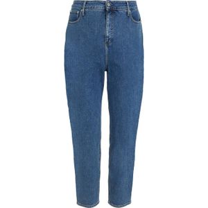 CALVIN KLEIN JEANS cropped high waist mom jeans medium blue denim