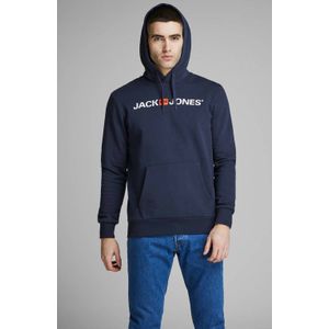 JACK & JONES ESSENTIALS Hoodie JJECORP met Logo Donkerblauw