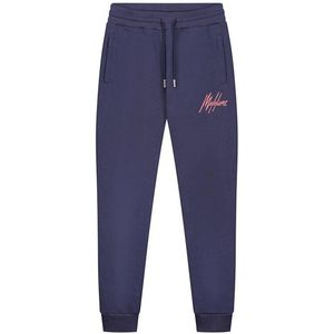 Malelions regular fit joggingbroek met logo navy/coral