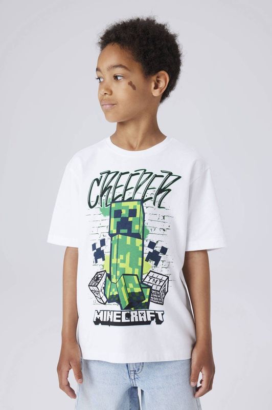 NAME IT KIDS Minecraft T-shirt wit