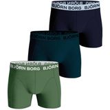 Björn Borg boxershort - set van 3 donkerblauw/petrol/groen