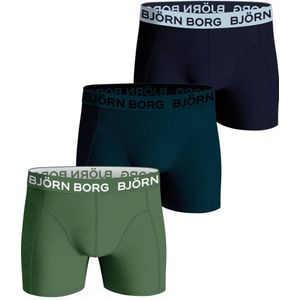 Björn Borg boxershort - set van 3 donkerblauw/petrol/groen