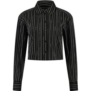 NIKKIE blouse Dallas met logo zwart